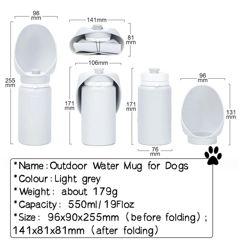 collapsible dog water cup, view 7 - MRSLM