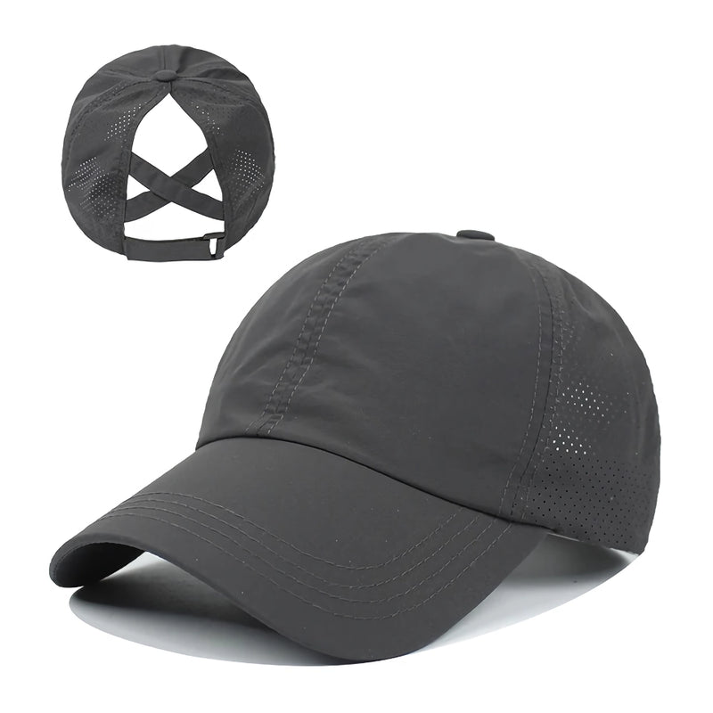summer mesh ponytail baseball cap, view 3 - MRSLM