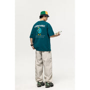 retro loose cotton T-shirt, view 4 - MRSLM