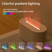 wood grain flame humidifier USB essential oil diffuser, view 10 - MRSLM