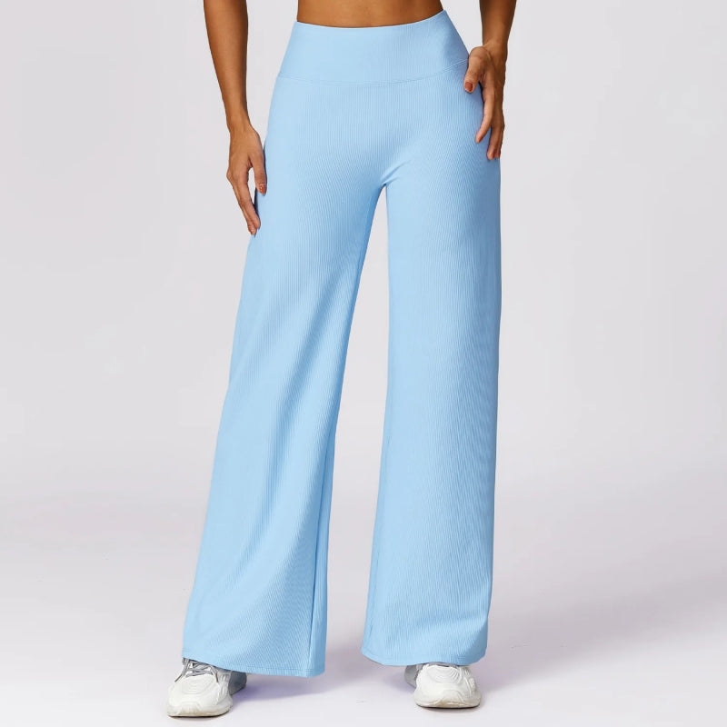 high waisted quick-dry flared yoga pants, view 2 - MRSLM