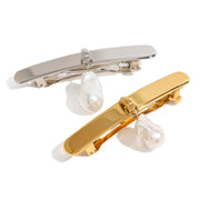 18k gold plated pearl hair clip, view 8 - MRSLM
