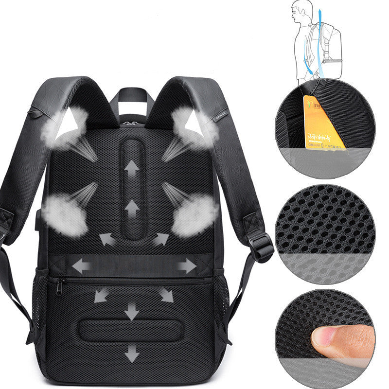 student waterproof computer backpack, view 4 - MRSLM