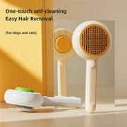 self-cleaning pet slicker brush, view 4 - MRSLM