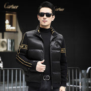 Men's stand collar duck down coat, view 18 - MRSLM