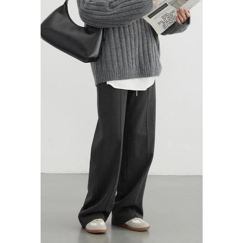 High Waist Striped Wide Leg Pants for Women