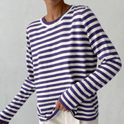 round neck knitted striped sweater - MRSLM
