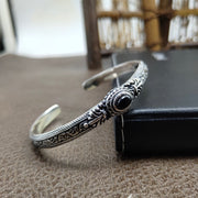 vintage thai silver open bracelet, view 4 - MRSLM