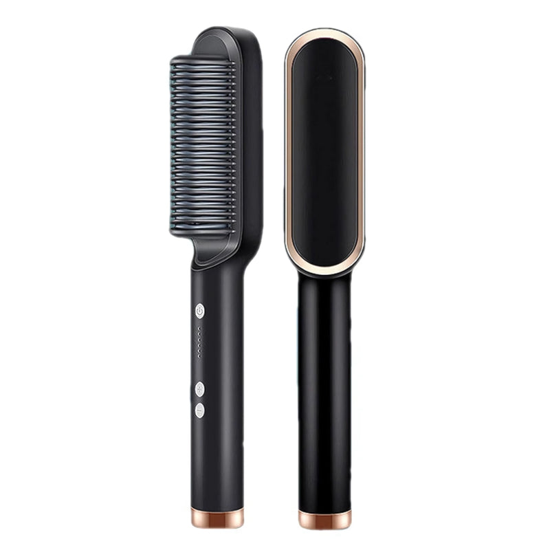 2-in-1 ionic hair straightening brush and curling iron - MRSLM