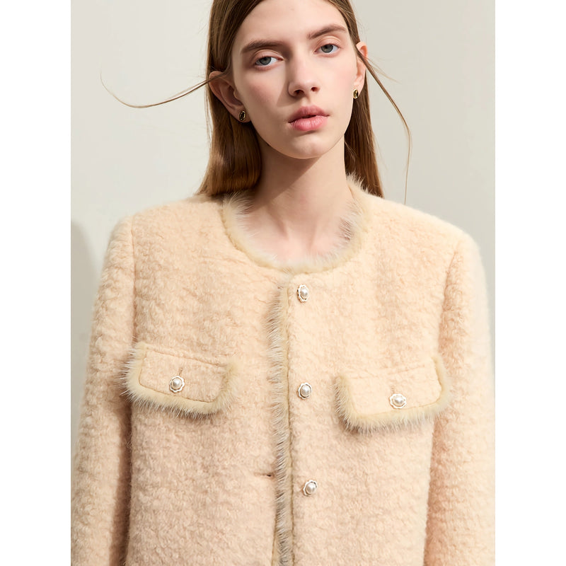 camel wool blend coat, view 6 - MRSLM