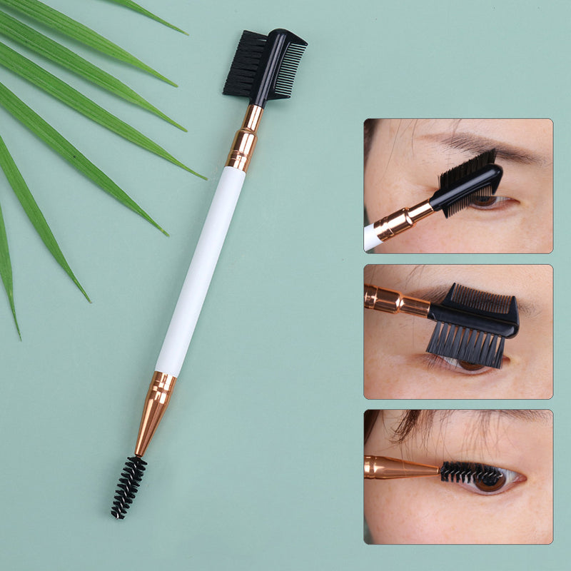 double ended eyebrow and eyelash comb brush, view 2 - MRSLM