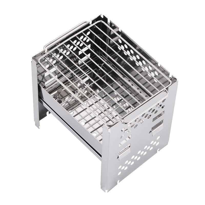 portable camping barbecue grill, view 3 - MRSLM