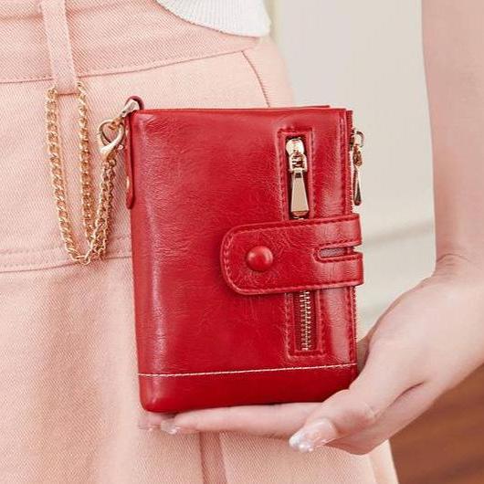 women's short pu leather wallet - MRSLM