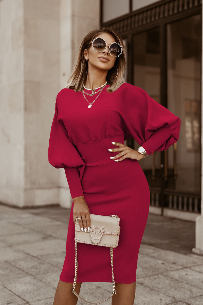 Lantern sleeve one-step dress, view 7 - MRSLM