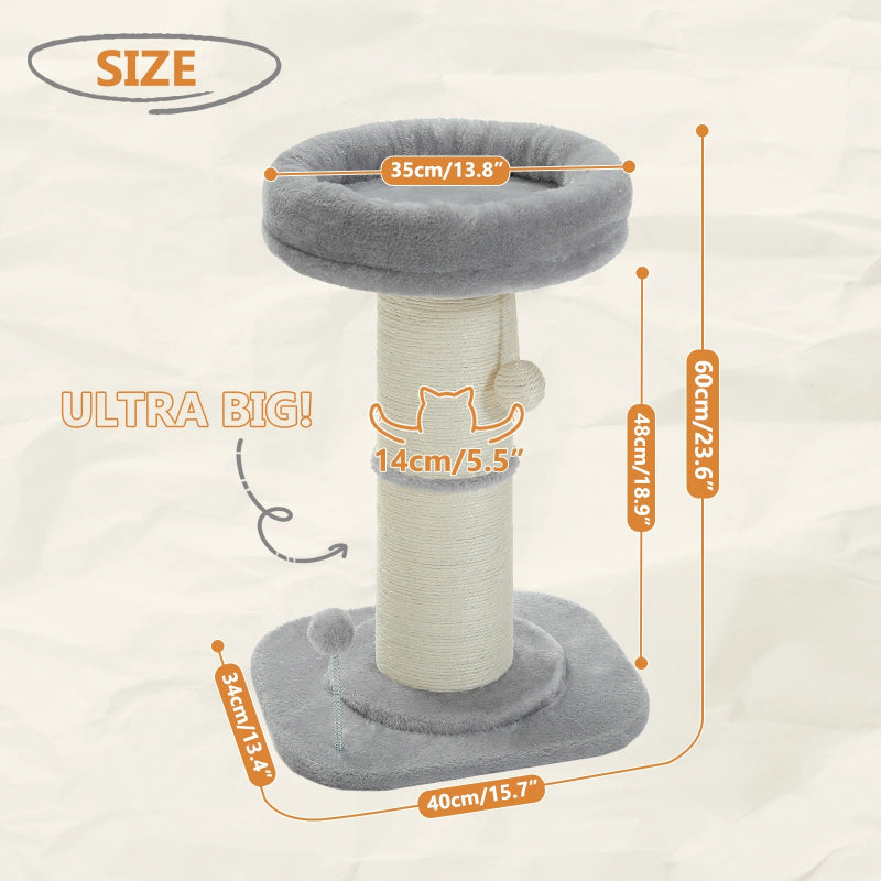 flower cat scratching post, view 3 - MRSLM