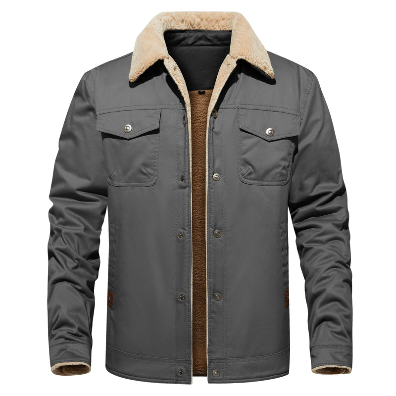 Men's sherpa lined trucker jacket, view 4 - MRSLM
