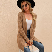 women's hollow-out knitted cardigan, view 3 - MRSLM