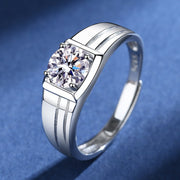 men's S925 silver 1 karat ring, view 2 - MRSLM