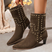 Women's studded western ankle boots, view 6 - MRSLM