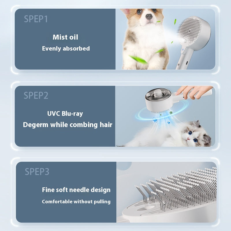 pet grooming spray comb, view 6 - MRSLM