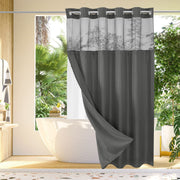 Waterproof double layer shower curtain, view 4 - MRSLM
