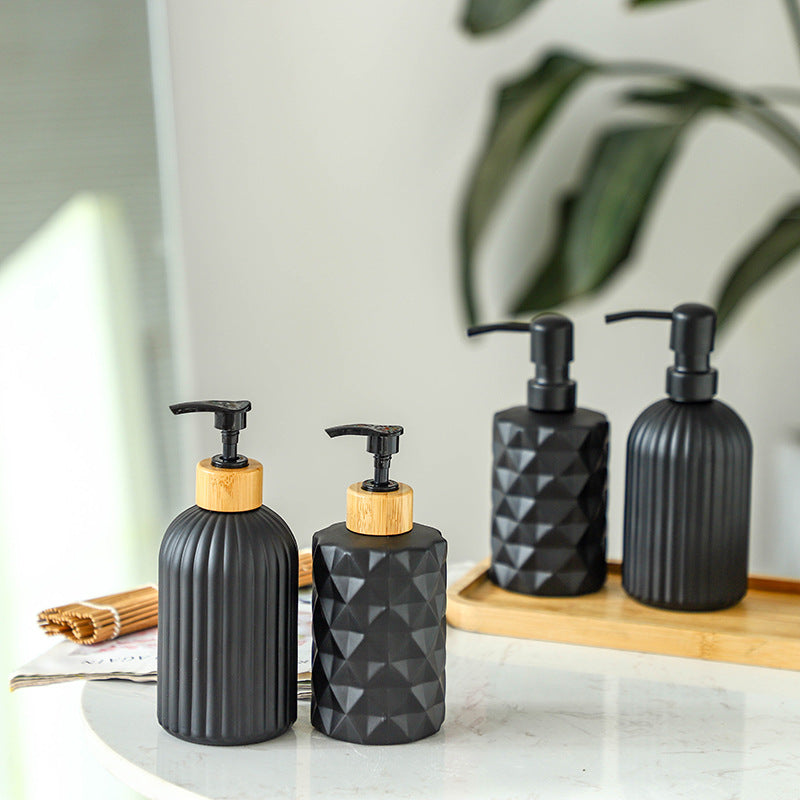 glass lotion and soap dispenser, view 9 - MRSLM