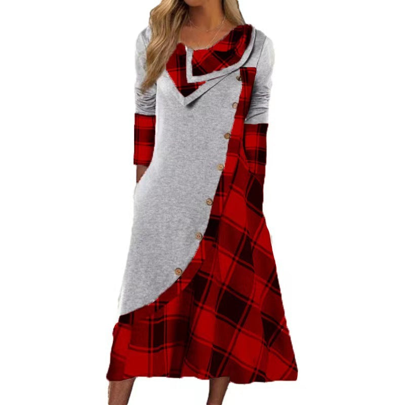 women's plaid dress, view 4 - MRSLM