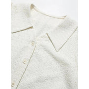 apricot french lace blouse, view 7 - MRSLM