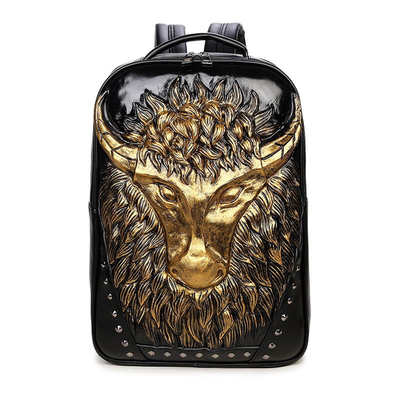 creative 3d cow design backpack, view 3 - MRSLM