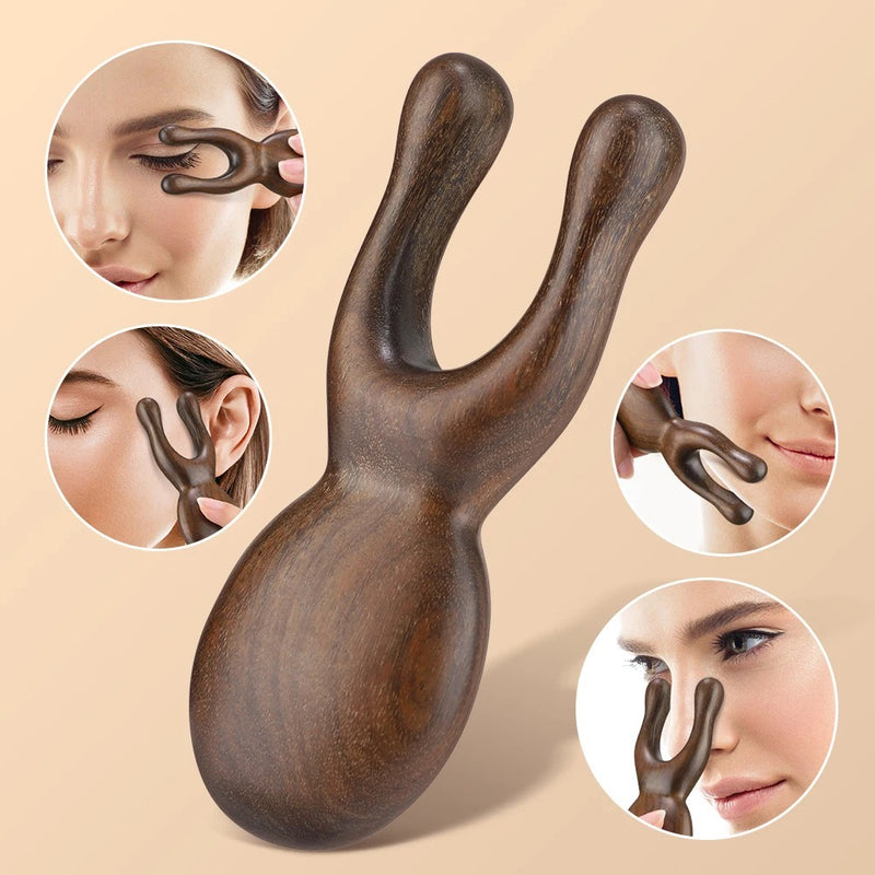 sandalwood eye and face massage stick, view 3 - MRSLM