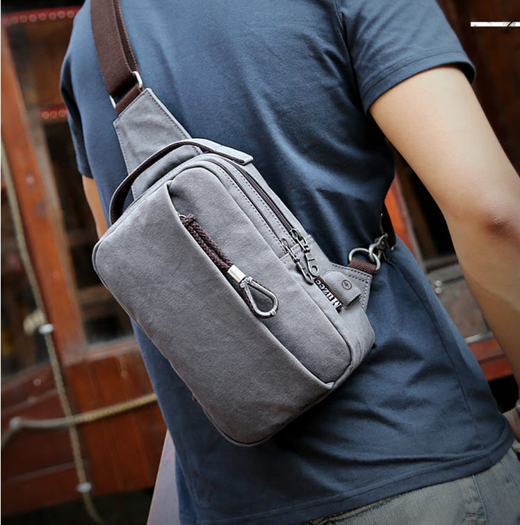 canvas crossbody bag, view 2 - MRSLM