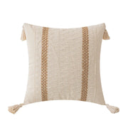 boho geometric tassel cushion cover, view 5 - MRSLM