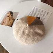 mixed color wool beret for women, view 7 - MRSLM