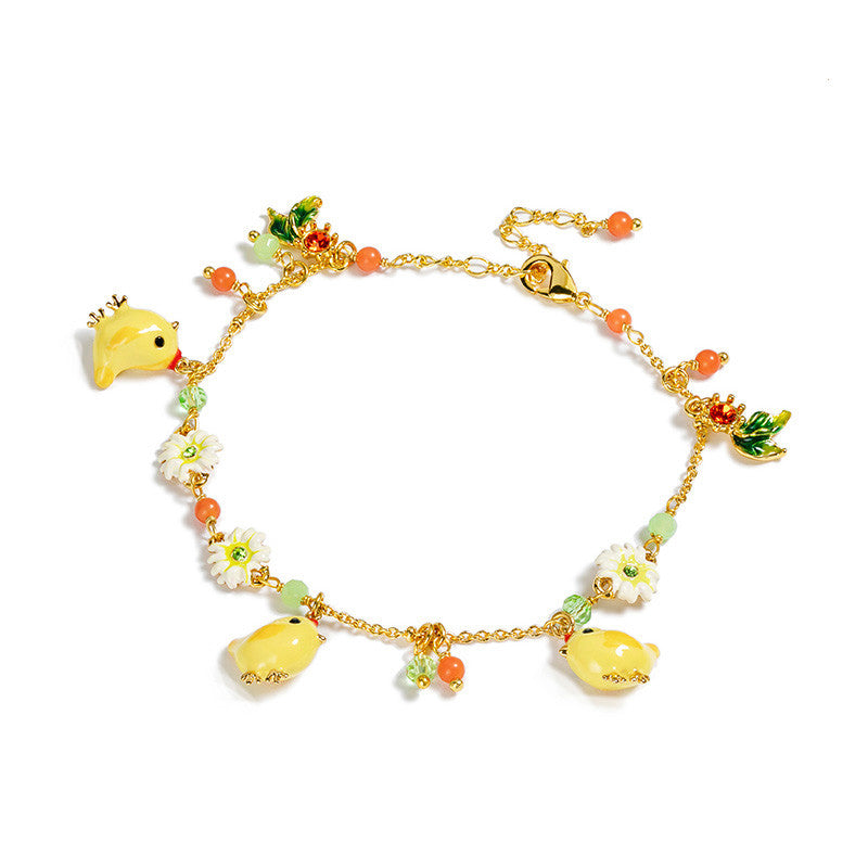 cute enamel bracelet light yellow, view 5 - MRSLM