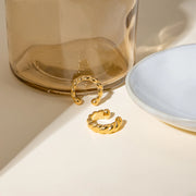 gold plated twine round ear clip, view 7 - MRSLM