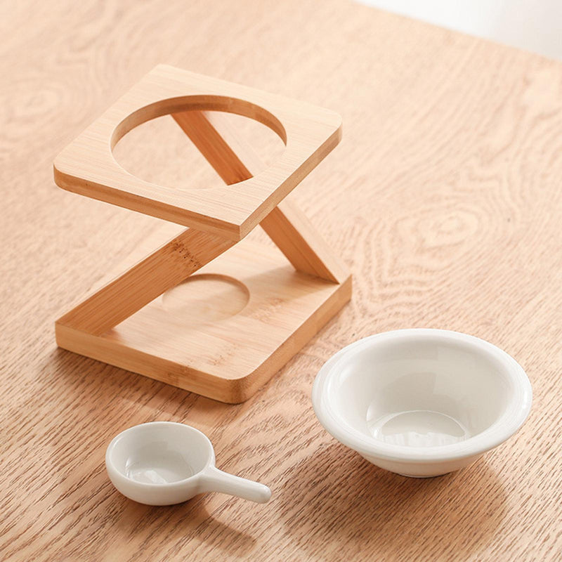 bamboo essential oil aroma burner, view 4 - MRSLM