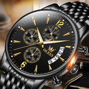 men's steel band quartz watch, view 2 - MRSLM
