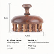 wooden massage comb, view 9 - MRSLM