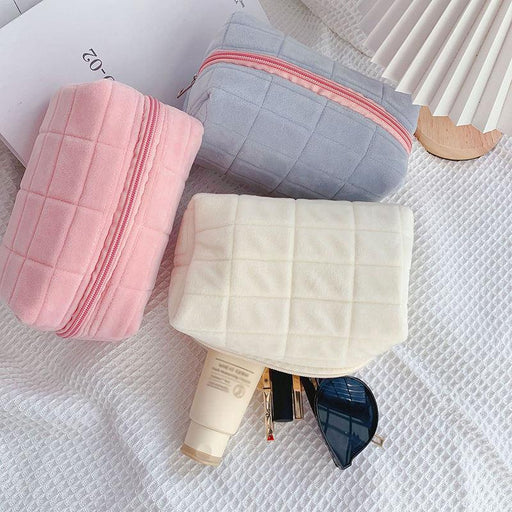 soft fur cosmetic storage bag - MRSLM
