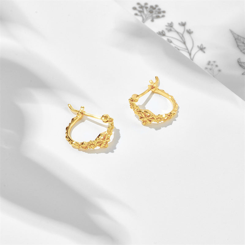 S925 silver star cross earrings, view 3 - MRSLM