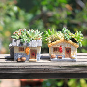 vintage farmhouse resin planter, view 4 - MRSLM