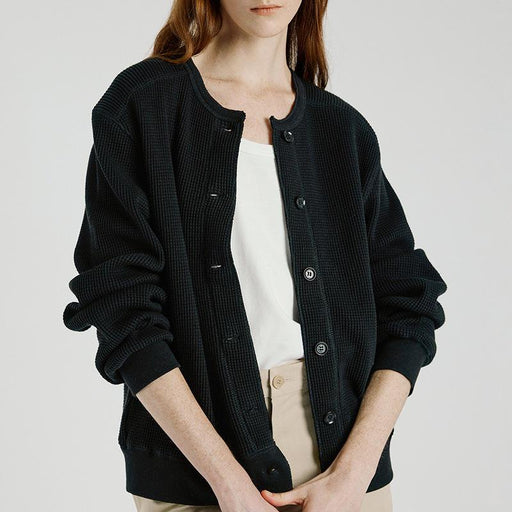 women's waffle knit padded fleece jacket - MRSLM