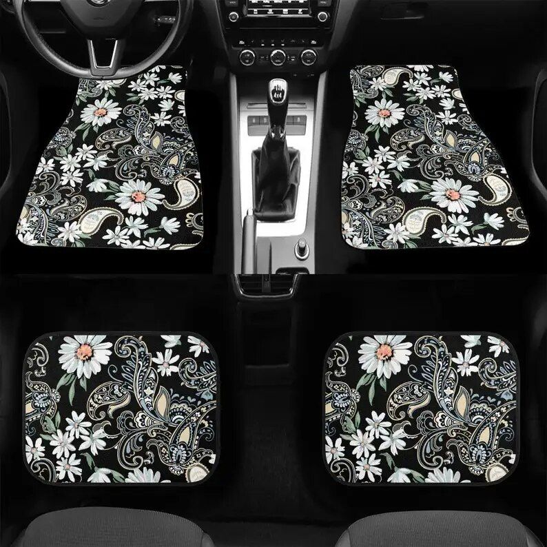 sunflower car floor mats, view 3 - MRSLM