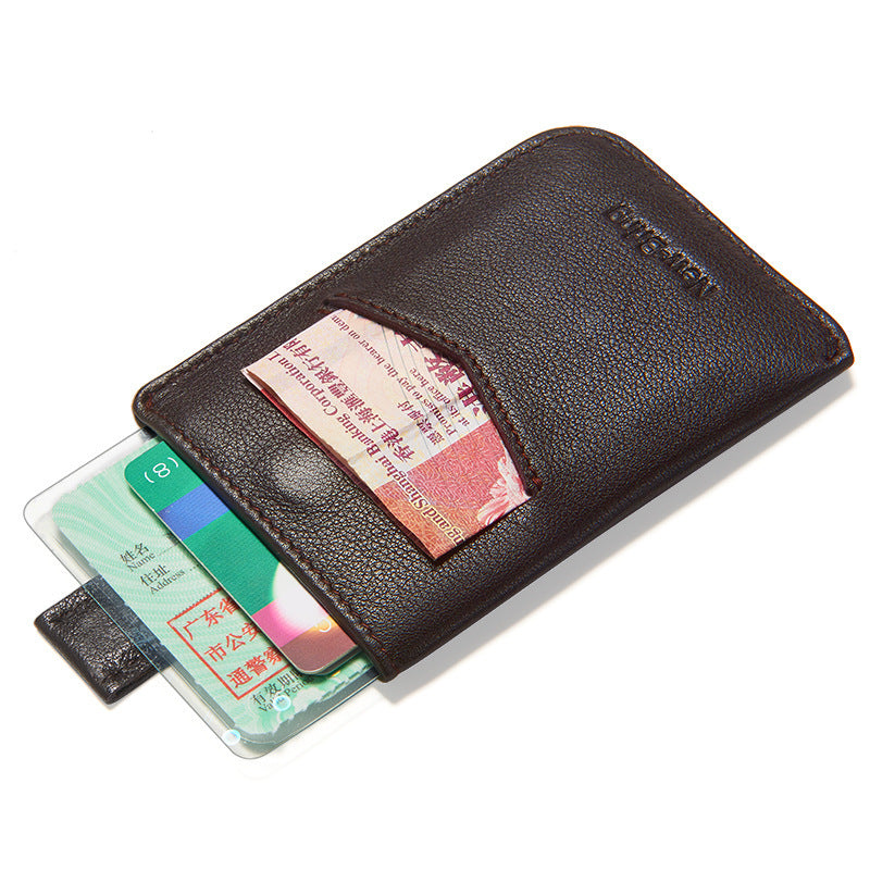 Leather card holder wallet, view 4 - MRSLM