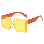 rimless gradient square sunglasses, view 5 - MRSLM