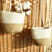 jute macrame hanging planter, view 7 - MRSLM