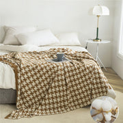 3d illusion plaid cotton bedspread, view 6 - MRSLM