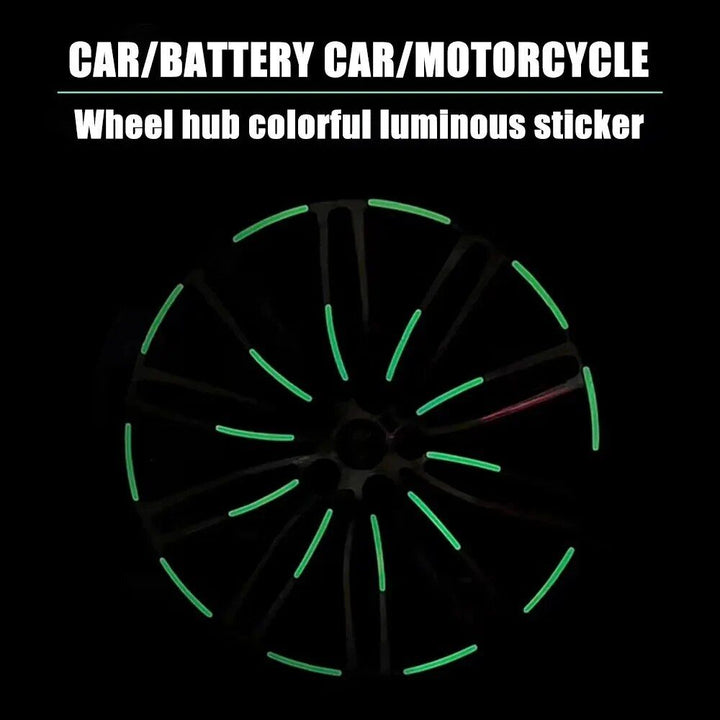 Reflective Wheel Rim Safety Stickers for Cars and Motorcycles