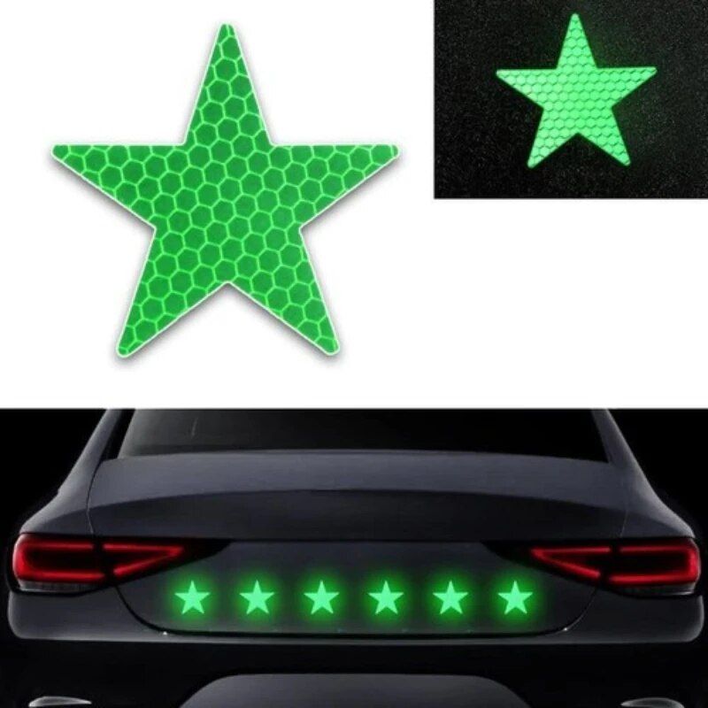 Star-shaped reflective safety stickers, view 2 - MRSLM