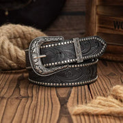 western cowboy pu leather belt, view 2 - MRSLM